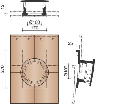 KOR KIT KOKERPAN 100MM + KAPJE + AANSLUITINGSMODULE 301 BLAUW GESMOORD 706 EUR/ST 706