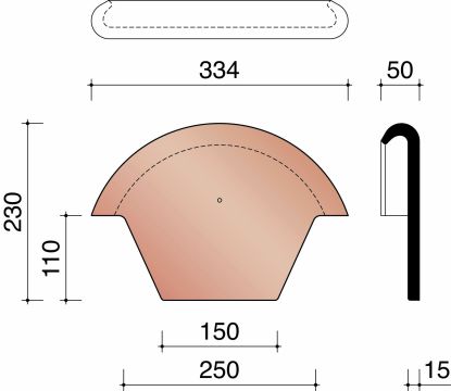 KOR KOPPLAAT 230MM 451 VIEILLI/OUD LATEM/COTTAGE 878