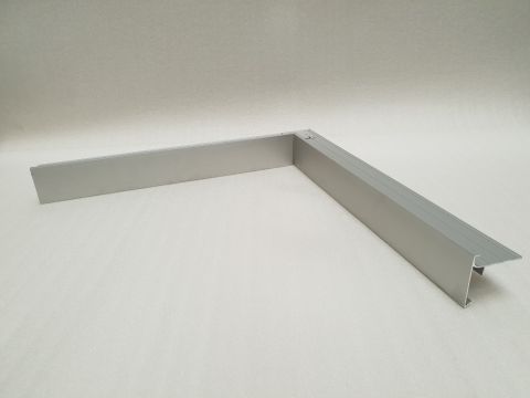 ALU DAKRAND 60/50 ZWART RAL 9005 HOEK BINNEN 50X50 EUR/ST