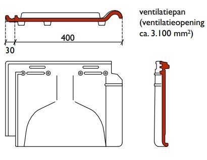 LF POSTEL 20 VENTILATIEPAN DOUBLE BLACK