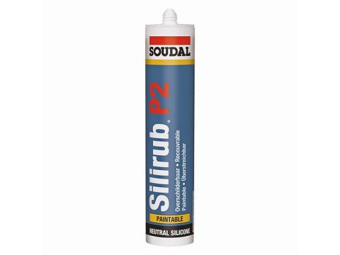 SOUDAL SILIRUB P2 300ML  WIT 15ST/DS EUR/ST