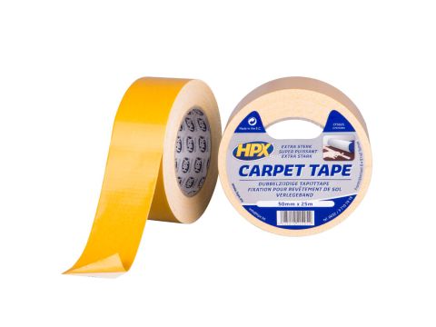 HPX TAPIJTTAPE DUBBELZ WIT 50MMX25M