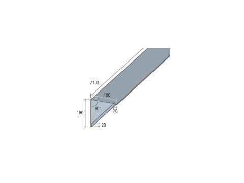 JI ROOF PRO HOEKPLAAT 2,10M 45. 333  9005  PRODUCTIE TER PLAATSE